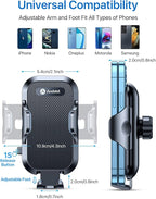 2026 Upgraded Car Phone Holder Mount for Vent, Military Sturdy Metal Clip Air Vent Phone Holder for Your Car Easy Used Cell Phone Car Mount for iPhone 17 Pro Max 15 14 13 Samsung S26 S25