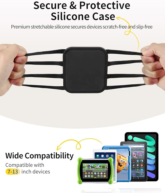 Tablet Holder for Car - [3 in 1 Adjustable Extension Arm] Upgraded iPad Holder for car Backseat with Holding Net, Road Trip Essentials for Kids, for 7-13" iPad Pro, Air, Mini, Galaxy, Fire HD