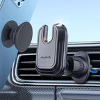 Car Vent Phone Mount for Thick Socket Grip, Air Vent Clip Phone Holder Compatible with Magsafe Wallet Black & iPhone Samsung Card Holder, Cellphone Stand with Sticky Adhesive