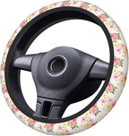 Floral Steering Wheel Cover, 15 Inch Universal Fit, Neoprene Anti-Slip & Breathable Car Protector, Durable Auto Interior Accessories for Women and Men