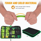 330Pcs Trim Removal Tool, Auto Push Pin Bumper Retainer Clip Set Fastener Terminal Remover Tool Adhesive Cable Clips Kit Car Panel Radio Removal Auto Clip Pliers, Green