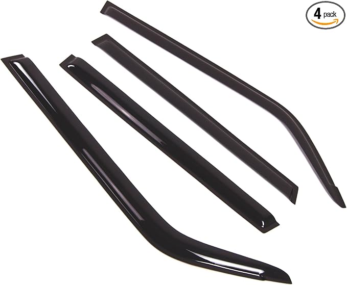 Outside Mount Window Vent Visors Rain Guards Compatible with Scion Scion xB 2008-2015 | Side Window Wind Deflectors Rain Shields | Smoke Tinted, 4 Pcs Set, DGWV-388