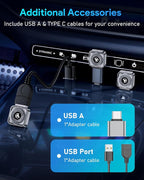 Wireless CarPlay Adapter—Ultra Mini(60% Reduced Size),2026 2-in-1 Android Auto Adapter, 3X Automatic Connection Navigation, Plug and Play, Compatible with iOS 10+, Android 11+
