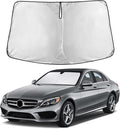 Windshield Sunshade Compatible for Mercedes Benz C Class 2008-2019 2020 2021, W205 C250 C300 C400 Sun Visor for Front Windshield & Window Sun Shade Cover, UV Heat Protector, Car Accessories