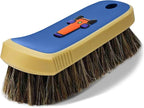 Horse Hair Leather Cleaning Brush - Upgraded Long Bristle Car Leather Brush with 360° Soft Grip, for Car Interior Seats, Sofa, Upholstery & Furniture Care