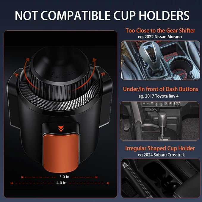 Magnetic Cup Holder Phone Holder -Designed for iPhone MagSafe Case - [Not Charging] (Gray-MagSafe)