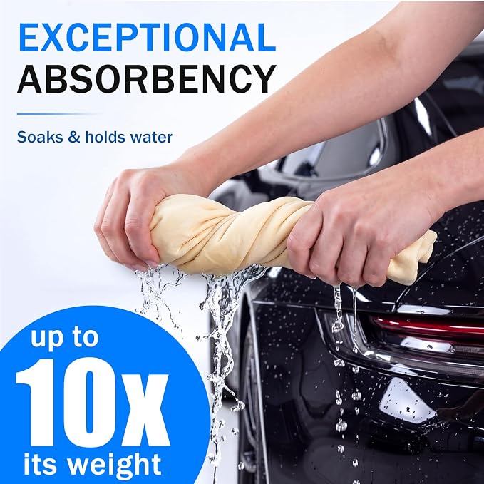 5 Pcs 25"x34" Premium Car Shammy Cloth Soft Super Absorbent Chamois Towel for Car Drying, Reusable Soft Cars Drying Towels (Bright Color)