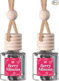 CANDECraftCo Car Air Hanging Fragrance Oil, Car Auto Freshener for Essential Oils, Scents Fragrance Aromatherapy Automobile Diffuser, Long Lasting (Berry Mimosa)