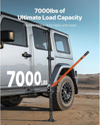 Farm Jack 60inch, 7000 lbs Capacity Ratcheting Off Road Jeep Jack for Tractor, Truck, SUV, Bumper Lift, Orange