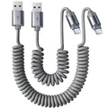 Android Auto USB Cable, 2 Pack for CarPlay, Short Coiled USB A to USB C Cable Compatible with iPhone 17/16/15, Samsung Galaxy S25/S24/S23 A15/A14, Google Pixel 9/8, Space Gray 4+6FT