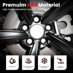 4 Pack Car Wheel Center Hub Cap Kit with 22 Lug Nut Covers, 2.2 in (56mm) Wheel Rim Covers Center Hubcaps for Model 3 / Model Y, Glossy Silver Exterior Decoration Accessories for Tesla