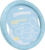 Cinnamoroll Steering Wheel Cover, Official Sanrio Car Steering Wheel Cover with Universal Size 14.5-15.5, Cute Blue for Women, Cinnamoroll Car Accessories (Cinnamoroll Blue Monogram)