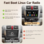 Linux Car Radio for Honda CRV 2007-2011 Fast Boot Wireless CarPlay & Android Auto, 9 Inch Touch Screen for Honda CRV Bluetooth FM 1280P Backup Camera SWC