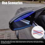 2Pcs Carbon Fiber Side Mirror Rain Visor Guard, Auto Rain Eyebrow Guard, Universal for Cars, Trucks and SUVs (Transparent)