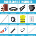 Car Roadside Emergency Kit, Car Safety Kit for Men Portable Car Kits for Emergency, Blue