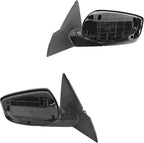 2 Piece Driver and Passenger Side Mirror Assembly Set Electric Adjustment Non-Heated No Memory Black Compatible with 2013-2017 Honda Accord HO1320272 HO1321272