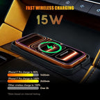 15w Fast Car Wireless Chargers Charging pad Non Slip Charger for Car Wireless Phone Charger for iPhone 17/16/15/14/13/12 Pro, SE3/SE2/XS/X/XR/8, 100cm Cable