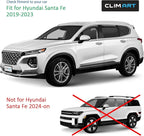 in-Channel Incredibly Durable Rain Guards for Hyundai Santa Fe 2019-2023, Original Window Deflectors, Vent Window Visors, Vent Deflector, 4 pcs. - 619367