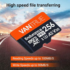 256GB microSDXC UHS-I U3 4K UHD Video High Speed Transfer Monitoring SD Card with Adapter for Dash Cams, Body Cams, Action Camera, Surveillance & Security Cams