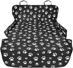 SUV Cargo Liner for Dogs, Water Resistant Pet Cargo Cover Dog Seat Cover Mat for SUVs Sedans Vans with Bumper Flap Protector, Non-Slip, Large Size Universal Fit, Paw Print