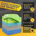 Microfiber Cleaning Cloth 150 Pack, 12.5 x 12.5 inch Microfiber Towels for Cars, Ultra Absorbent Car Washing Cloth, Lint Streak Free Cleaning Rags for Car, Kitchen, and Window, Multicolor