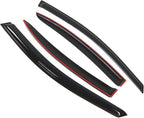 Outside Mount Window Vent Visors Rain Guards Compatible with Hyundai Accent 2006-2011 | Side Window Wind Deflectors Rain Shields | Smoke Tinted, 4 Pcs Set, DGWV-249
