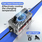 48V 15 AMP Golf Cart Charger for Club Car Precedent & DS Series with 3-Pin Round Plug- Lead Acid Battery