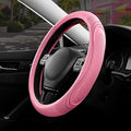 Car Steering Wheel Cover - Microfiber Leather Steering Wheel Wrap Sports 14.5-15 Inch Steering Wheel Cover Non-Slip for Men Women Pink & Pink Color
