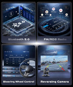 4G+128G Android 15 Car Stereo for Honda Fit 2008-2013, Wireless CarPlay Android Auto, 10.1’’ Incell HD Touch Screen Car Stereo with GPS, WiFi, Bluetooth 5.0, FM, 32 EQ, SWC, Backup Camera