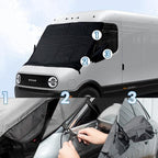 2026 Upgrade Windshield Cover for Ice and Snow for Ford Transit Connect 2015-2025 2026 Van Accessories Oxford Fabric Windshield Frost Cover for Transit Connect All Weather Heat Sag-Proof Protector