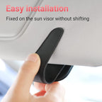Sunglass Holder for Car Visor Sunglasses Clip Magnetic Leather Glasses Eyeglass Holder Interior Car Accessories for Woman Man -2 Packs Black