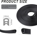 Car Door Edge Guards 5M(16.4Ft), U Shape Rubber Door Edge Protector Trim with Built-in Metal Clips, No Adhesive Needed, Easy to Cut, Universal Fit for Most Cars Trucks SUVs (Black)