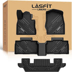 Floor Mats for Ford Explorer 2020-2021 6 Passenger TPE Custom Fit All Weather Protector Anti-Slip Floor Liners, 2021 2020 Explorer 6 Seats Accessories, 1st 2nd & 3rd Row, 4pcs Black