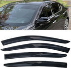 Tape on Side Window Visors Rain Guards Wind Deflector for Nissan Altima 2019 2020 2021 2022 2023 2024 2025, Window Rain Guards Vent Guards Sun Rain Shade Smoke Tinted 4pcs