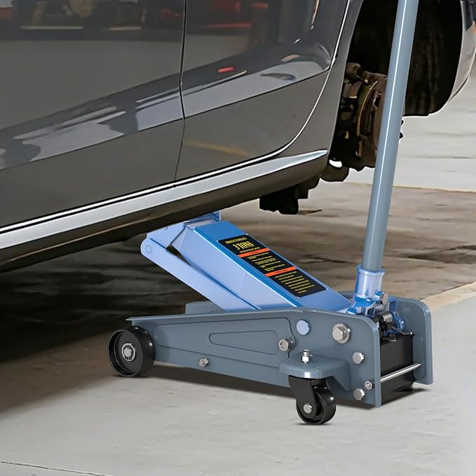 Floor Jack,3 Ton Capacity Fast Lift,Carbon Steel with Wheels car Jack,Heavy Car Floor Jack Max Lift Height 18.15",Providing Stable Support for Various Cars,Blue