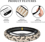 Gothic Moth Steering Wheel Cover Non-Slip Auto Steering Wheel Protector Car Accessories Universal Fit 15 Inches for Men Women