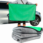 Extra Large Car Drying Towel 40"x24", 800 GSM Car Towel, (Green) | XL Professional Super Absorbent Drying Towels Car Detailing, Premium Microfiber Drying Towels for Cars, Double-Sided