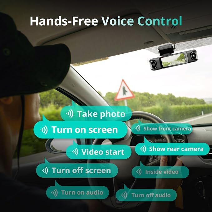 4 Channel Dash Cam 3K Front and Rear Inside 560° Coverage with Magnetic Side Cameras Car Camera with 3.18”Touch Screen 24/7 Parking Mode 5.8GHz WiFi GPS Voice Control (No SD Card)