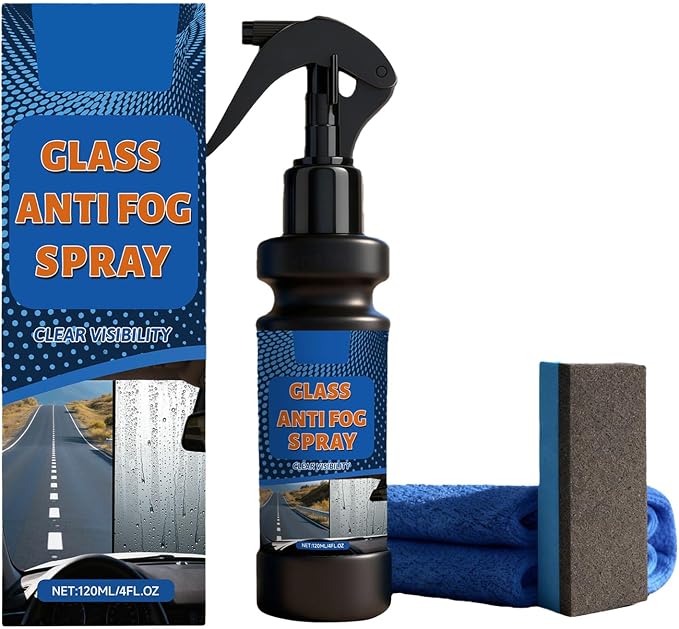 Anti Fog Spray | 120Ml Defogger, Quick Action, Long Lasting | Clear Vision Formula, Streak Free Finish, Glass Safe | Trucks Pickups Suvs Bicycle Helmets Rv Camping Daily Commute Travel