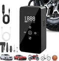 Portable Air Compressor Tire Inflator with Digital Pressure Gauge, LED Lights & Auto Shut-Off Function, Cordless Tire Air Pump with 12V DC Car Plug for Car, Motorcycle, Bicycle, Ball