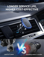 2 Pack Magnetic Phone Holder for Car Magnet for Phone Car Mount Vent 6 Military Magnets Vent Cell Phone Holder Mount for Car Plate Fit All, Gifts for Women Men, Car Accessories (Blue)