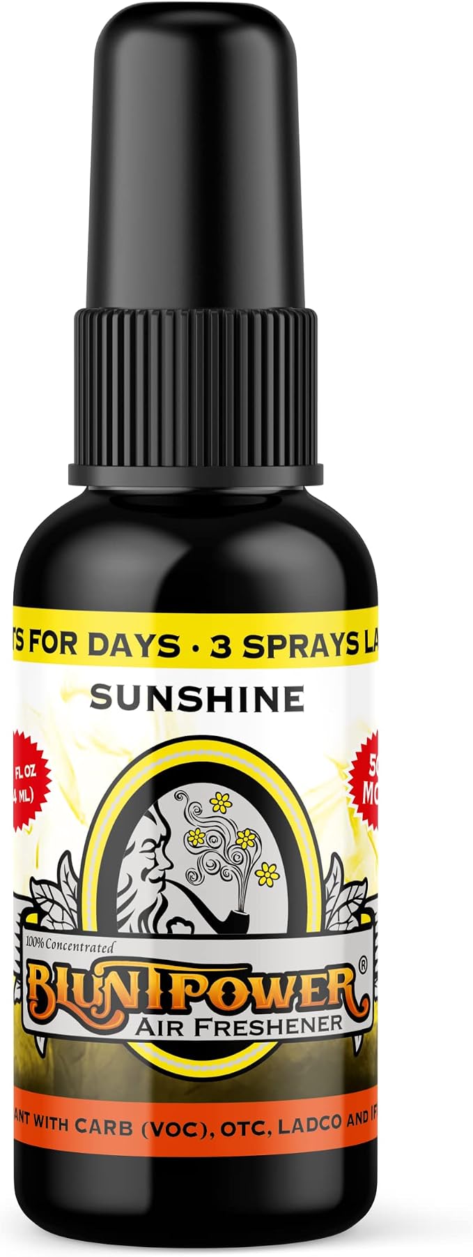 (Sunshine, 1 Pack) Concentrated Air Freshener for Room and Car Spray - Oil-Based Diffuser Spray Bottle - Long-Lasting Bathroom Spray, Car Freshener, & Odor Eliminator Spray