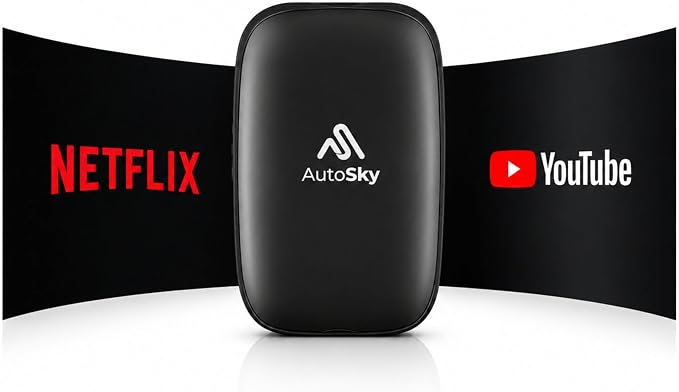 AI Box Lite Air – Wireless Adapter for Factory CarPlay – Stream Personal Media & Online Apps via Phone Hotspot – Fast Plug & Play Performance – Works with Authorized Accounts
