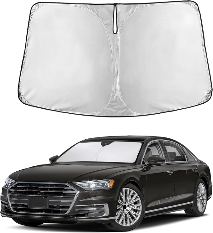 Windshield Sunshade Compatible for Audi A8 Model 2019-2024 2025 2026, Sun Visor for Front Windshield & Window Sun Shade Cover, UV Heat Blocker & Protector, Car Accessories