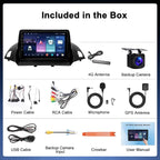 8Core 4G+64G Car Radio for Ford Escape 2013-2019: Upgrade Android 15 9" 1280 * 720P Touchscreen Stereo Head Unit CarPlay Android Auto, BT, WiFi 6, GPS, AM, FM, RDS, 36EQ, SWC, 1080P Backup Camera