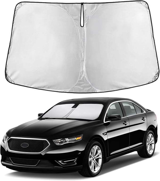 Windshield Sunshade Compatible for Ford Taurus 2013-2017 2018 2019, Sun Visor for Front Windshield & Window Sun Shade Cover, UV Heat Blocker & Protector, Car Accessories