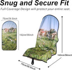 Car Seat Cover Protector Front Seats,for Gym Workout,Running,Swimming,Beach and Hiking,Waterproof Sweat Towel Bucket Seat Covers for Cars SUV Trucks (Dog Print, 1Pcs)