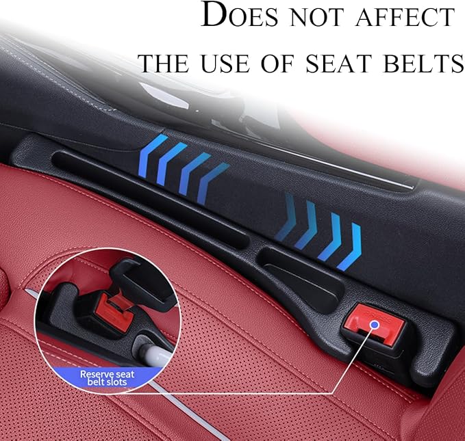 Car Seat Gap Filler Compatible with Honda Pilot Accessories Seat Gap Plug Blocker with Storage Slot Organizer Non-Slip Car Cup Holder Coaster 2 Pack Black