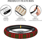 Thickened Elastic Steering Wheel Cover, Grant Scottish Plaid Printed Tartan Ultra, Soft, Breathable, Fit for Cars, SUVs, Trucks, Stylish Comfortable Grip
