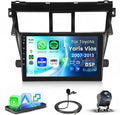 9 Inch Car Stereo for Toyota Yaris Vios 2007-2013, Wireless CarPlay Android Auto MP5 Player with IPS Touchscreen Bluetooth FM/RDS DSP Vi-Link You-Tube Mirror Link, Backup Camera SWC